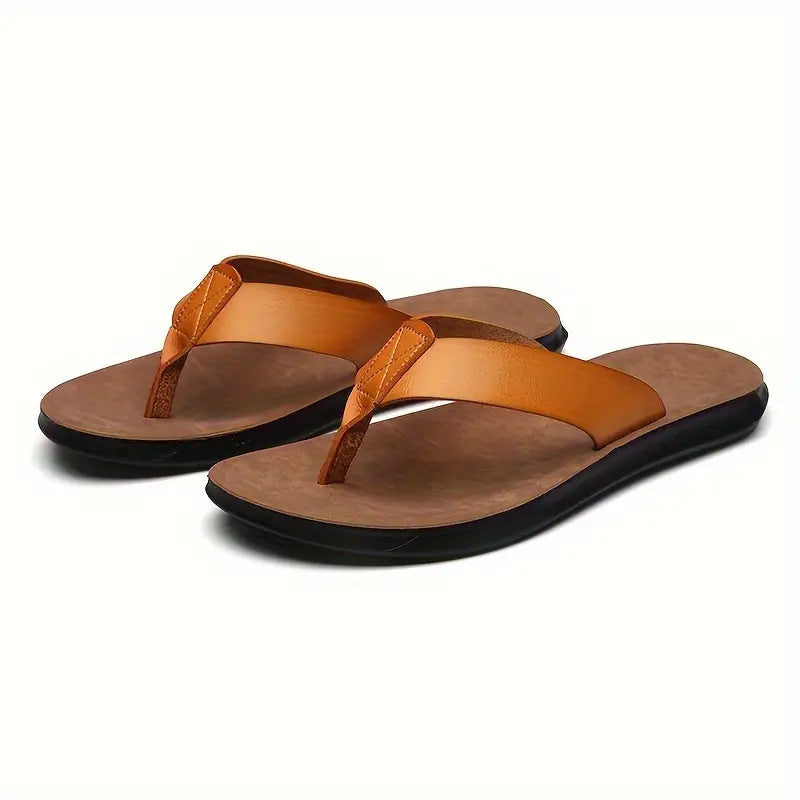 Poralo - Heren Orthopedische Slippers van Echt Leer