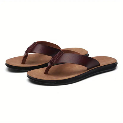 Poralo - Heren Orthopedische Slippers van Echt Leer