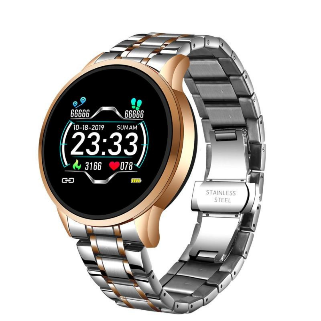 Monde Classic Smartwatch – Zwart – Bluetooth – IP67 – Hartslagmeter – Voor iOS & Android