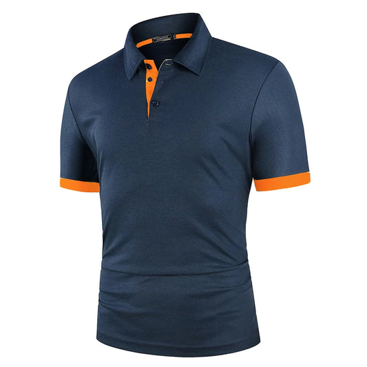 Monde Herenpolo Zomer – Korte Mouw – Katoenmix – Lichtgewicht – Donkerblauw