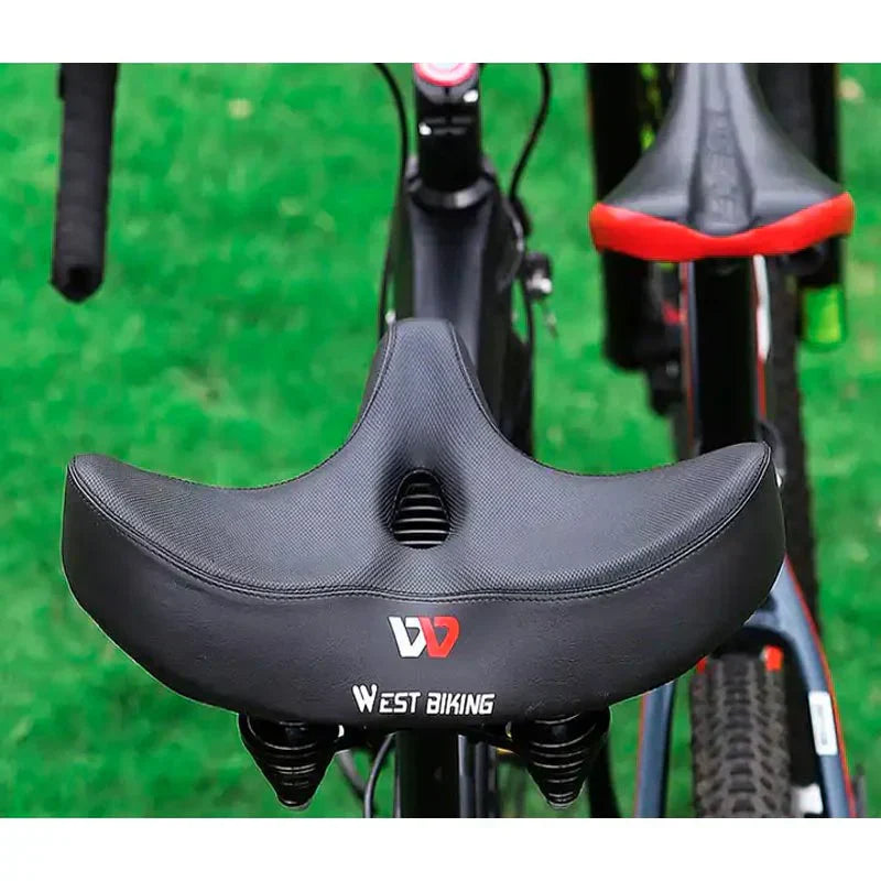 Veloria ergonomisch en extra breed fietszadel met universele bevestiging