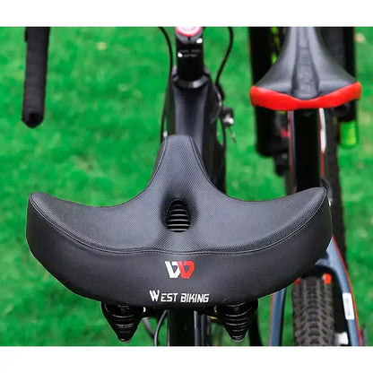 Veloria ergonomisch en extra breed fietszadel met universele bevestiging