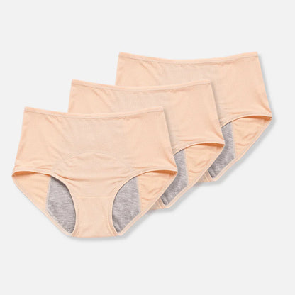 Sereno Dames Menstruatie Slip met Meerdere Lagen – 3-Pack Lekkagebestendig Ondergoed