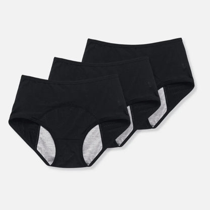 Sereno Dames Menstruatie Slip met Meerdere Lagen – 3-Pack Lekkagebestendig Ondergoed