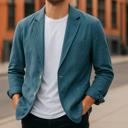 Veloria Heren Blazer van Puur Linnen – Lichtgewicht en Ademend