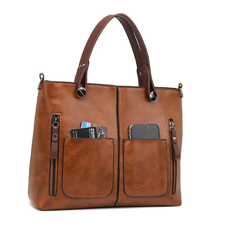 Avera – Vintage Leren Schoudertas voor Dames