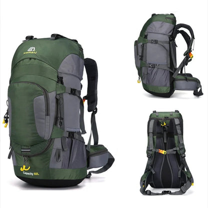 Aurevo Waterdichte Rugzak 60L – Duurzame Outdoor Backpack met Multifunctionele Indeling