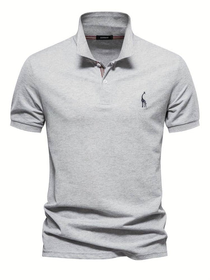 Monde Heren Polo met Korte Mouwen – Klassiek Design – Katoenmix – Regular Fit – Marineblauw