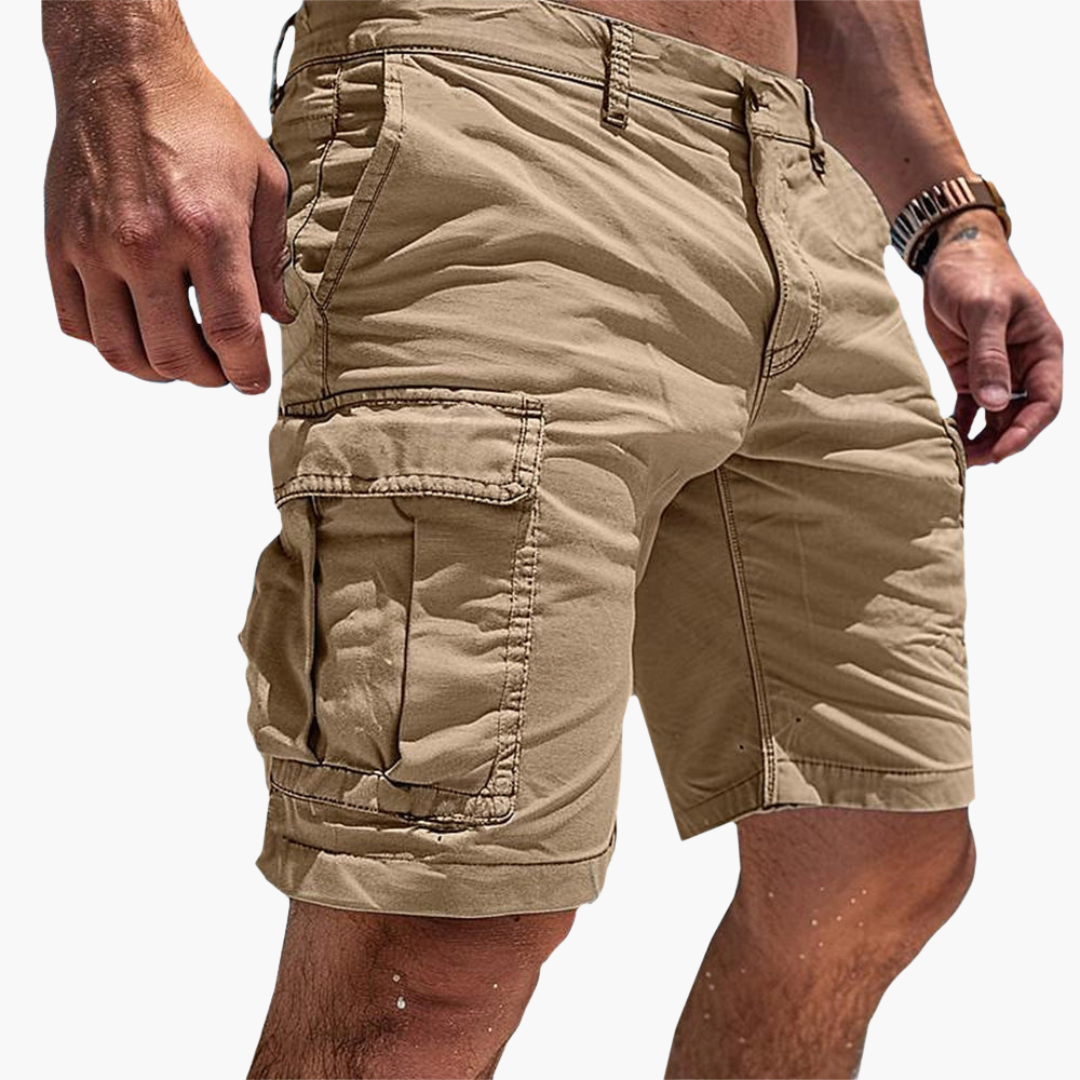 Monde Heren cargo shorts knielengte met sneldrogende stof en meerdere zakken