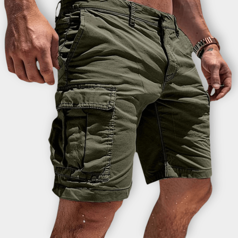 Aurevo Heren Cargo Shorts van Katoen – Lichtgewicht en Ademend met Ruime Zakken