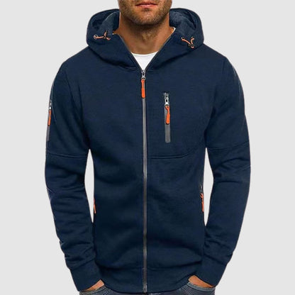 Évoque | Zip-up hoodie heren met capuchon en ritssluiting