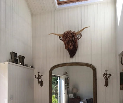 Monde Wandsculptuur Koe – Handgemaakt Hooglander Design