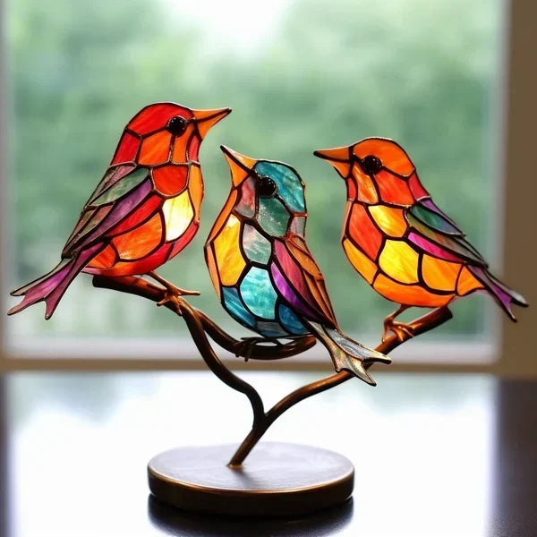 Élanor – Handgemaakt glazen vogelbeeld voor interieurdecoratie