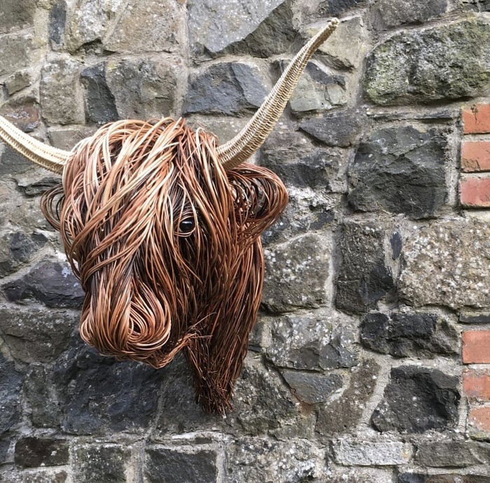 Monde Wandsculptuur Koe – Handgemaakt Hooglander Design