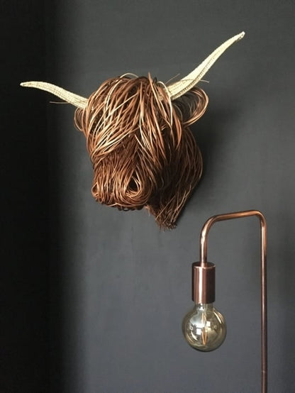 Monde Wandsculptuur Koe – Handgemaakt Hooglander Design