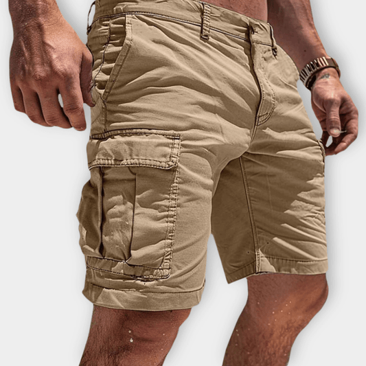 Aurevo Heren Cargo Shorts van Katoen – Lichtgewicht en Ademend met Ruime Zakken