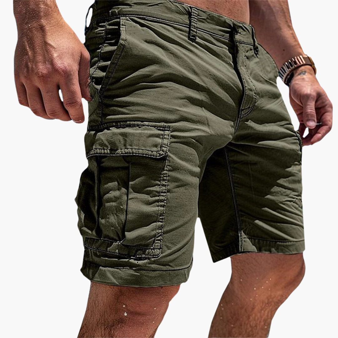 Monde Heren cargo shorts knielengte met sneldrogende stof en meerdere zakken