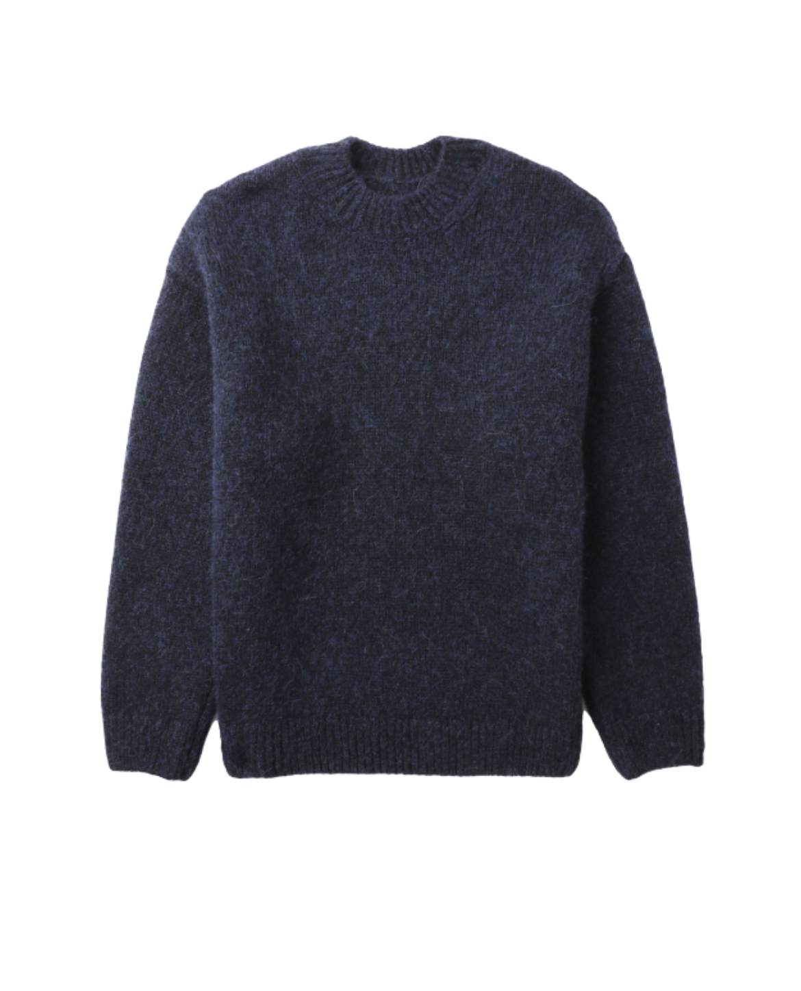 Sereno Gebreide Wolmix Sweater met Textuur – Lange Mouwen en Ribafwerking