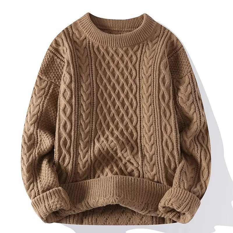 Monde Damestrui van wol – Klassieke warme pullover met lange mouwen