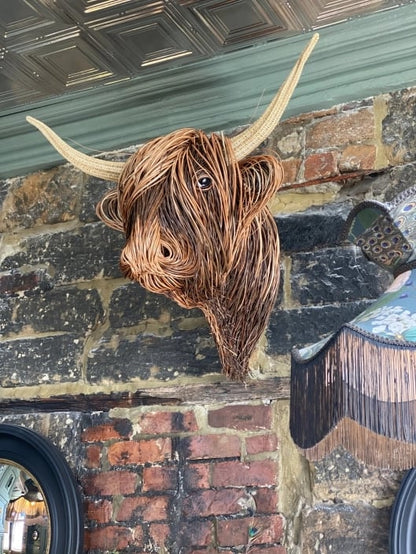 Monde Wandsculptuur Koe – Handgemaakt Hooglander Design