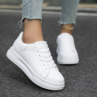 Évoque Leren Sneakers Dames Wit – Lichtgewicht en Stijlvol