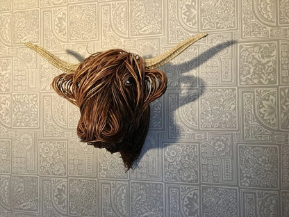 Monde Wandsculptuur Koe – Handgemaakt Hooglander Design