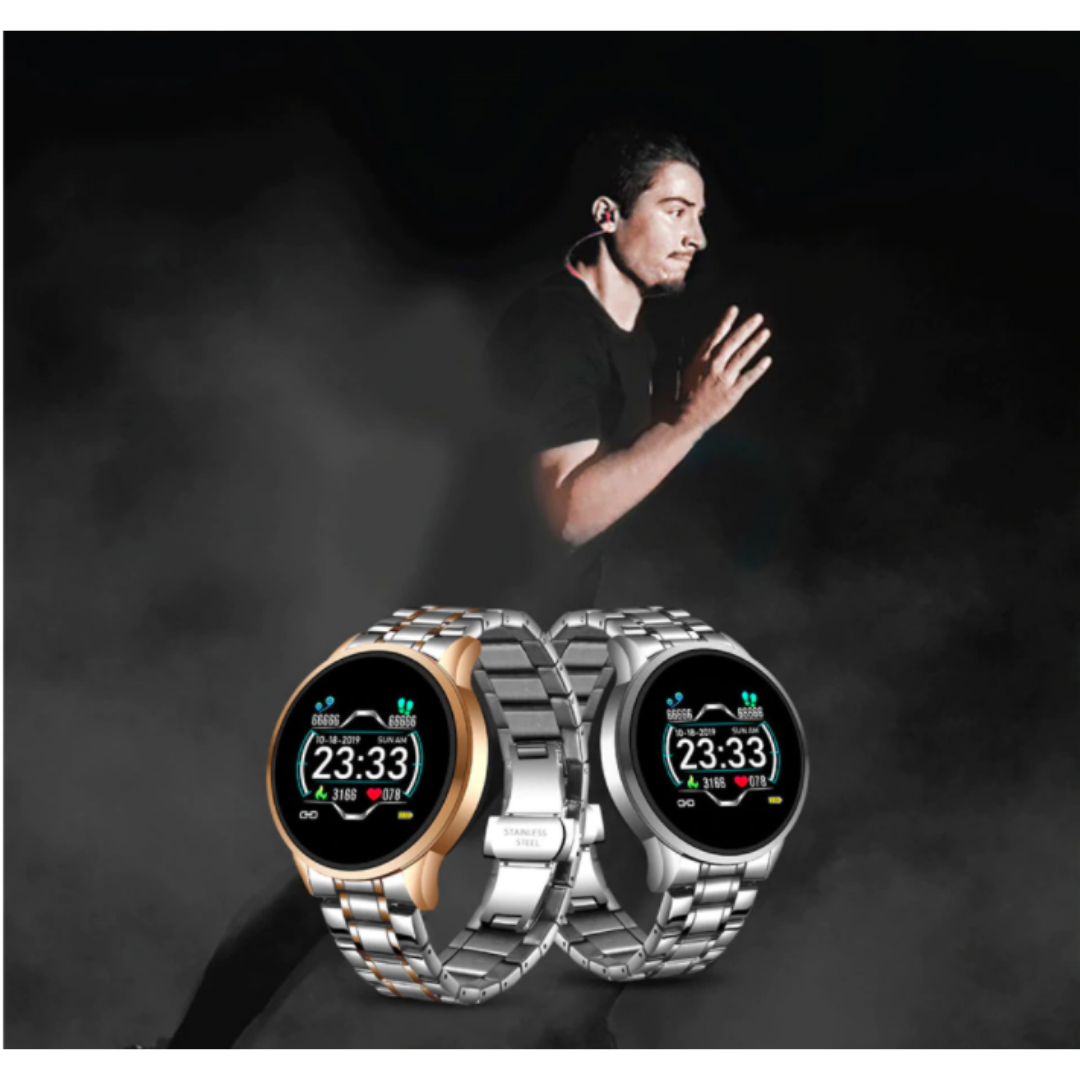 Monde Classic Smartwatch – Zwart – Bluetooth – IP67 – Hartslagmeter – Voor iOS & Android