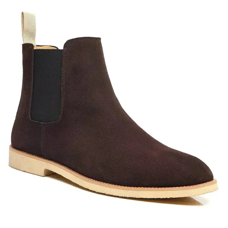 Veloria Kalfsleren Suède Chelsea Boots met Leren Binnenzool – Heren Instaplaarzen