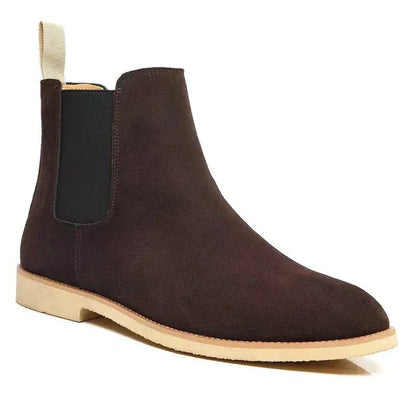 Veloria Kalfsleren Suède Chelsea Boots met Leren Binnenzool – Heren Instaplaarzen
