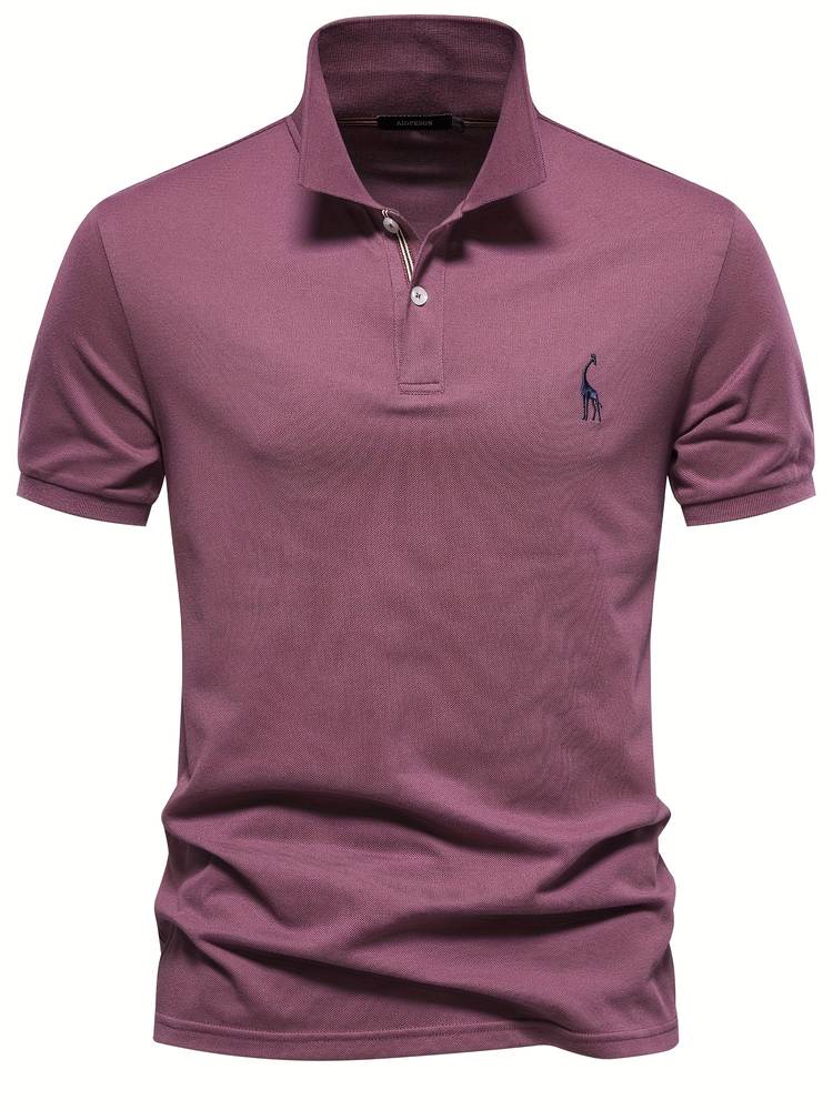 Monde Heren Polo met Korte Mouwen – Klassiek Design – Katoenmix – Regular Fit – Marineblauw