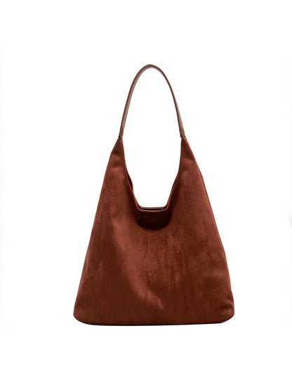 Élanor Vegan Suède Tote Tas met Ruime Binnenkant en Magnetische Sluiting