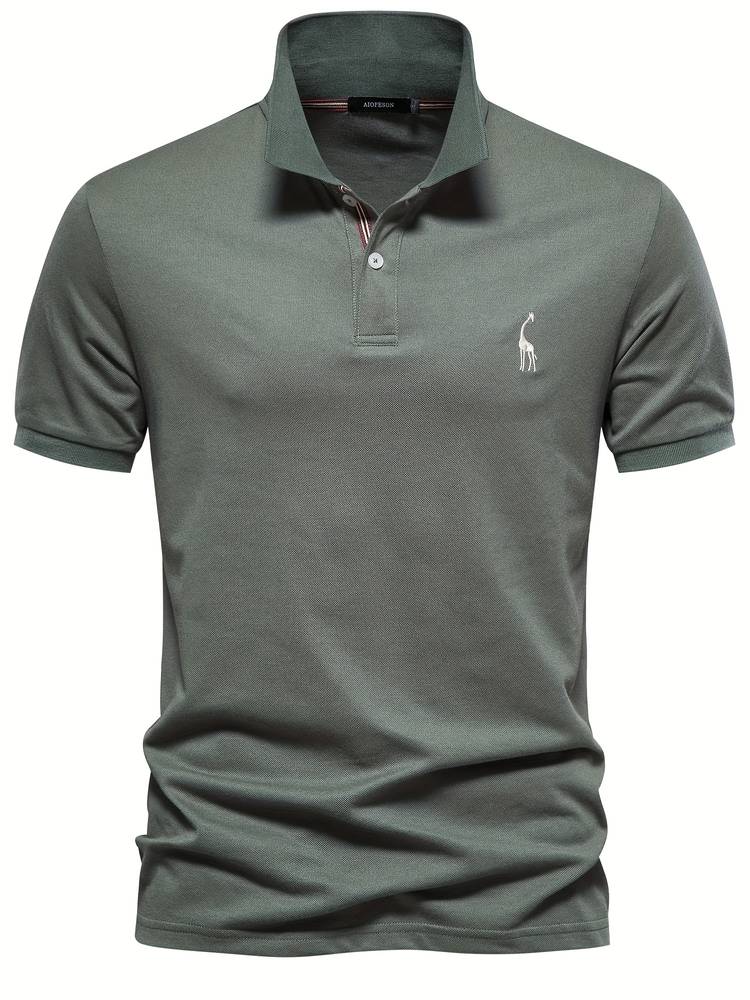 Monde Heren Polo met Korte Mouwen – Klassiek Design – Katoenmix – Regular Fit – Marineblauw