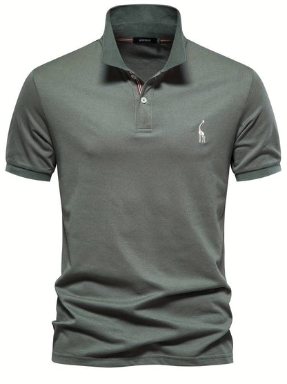Monde Heren Polo met Korte Mouwen – Klassiek Design – Katoenmix – Regular Fit – Marineblauw