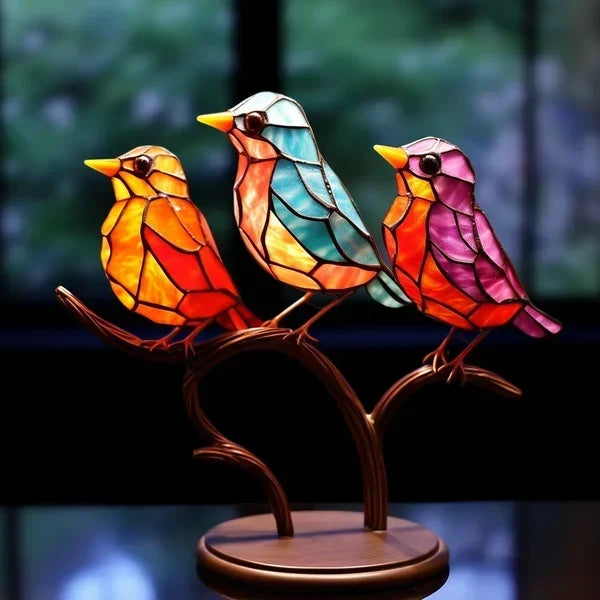 Élanor – Handgemaakt glazen vogelbeeld voor interieurdecoratie