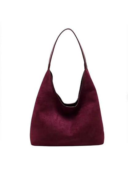 Élanor Vegan Suède Tote Tas met Ruime Binnenkant en Magnetische Sluiting