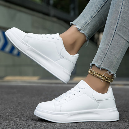 Évoque Leren Sneakers Dames Wit – Lichtgewicht en Stijlvol