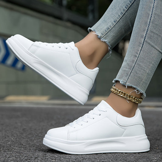 Évoque Leren Sneakers Dames Wit – Lichtgewicht en Stijlvol