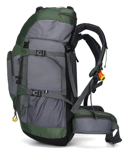 Aurevo Waterdichte Rugzak 60L – Duurzame Outdoor Backpack met Multifunctionele Indeling