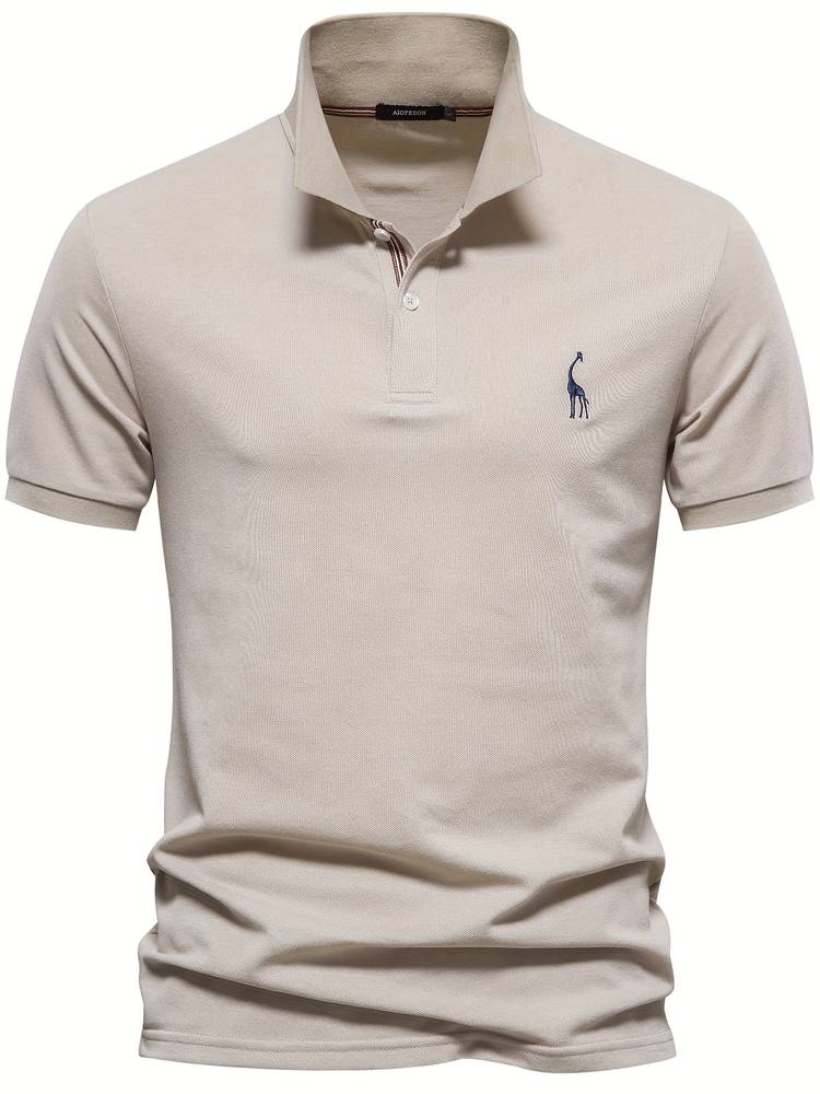 Monde Heren Polo met Korte Mouwen – Klassiek Design – Katoenmix – Regular Fit – Marineblauw