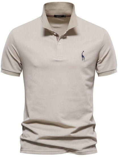 Monde Heren Polo met Korte Mouwen – Klassiek Design – Katoenmix – Regular Fit – Marineblauw