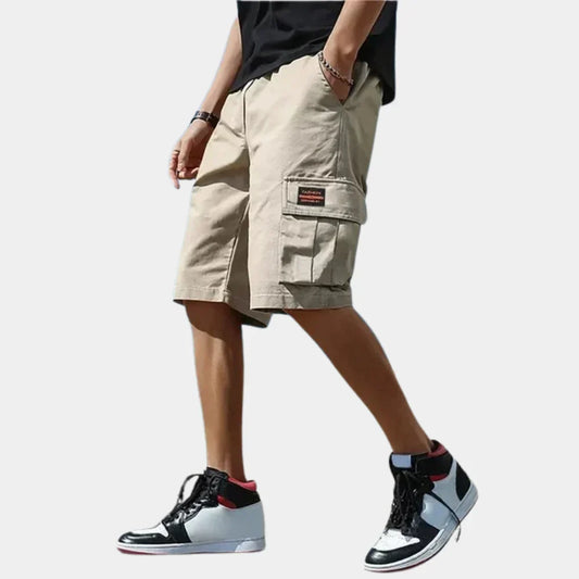 Heren Cargo Shorts van Katoen met Elastische Tailleband