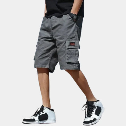 Heren Cargo Shorts van Katoen met Elastische Tailleband