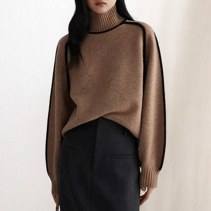 Veloria Luxe Coltrui Sweater van Premium Gebreid Materiaal