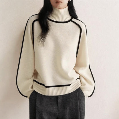 Veloria Luxe Coltrui Sweater van Premium Gebreid Materiaal