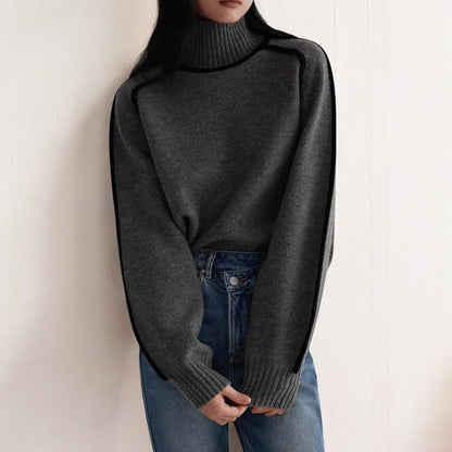Veloria Luxe Coltrui Sweater van Premium Gebreid Materiaal