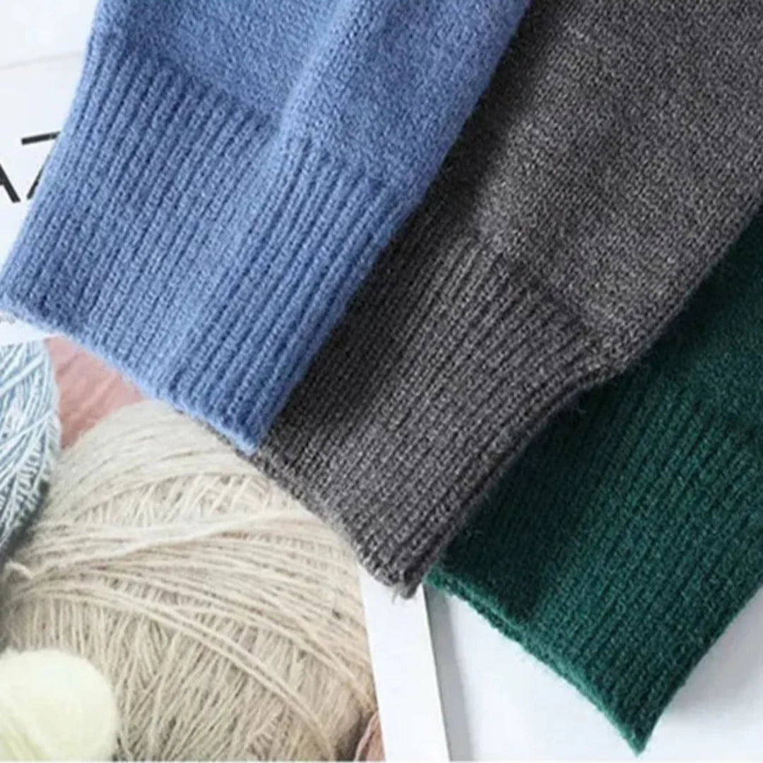 Veloria Patchwork Sweater van Katoen – Loose Fit Crewneck met Tonale Stiksels