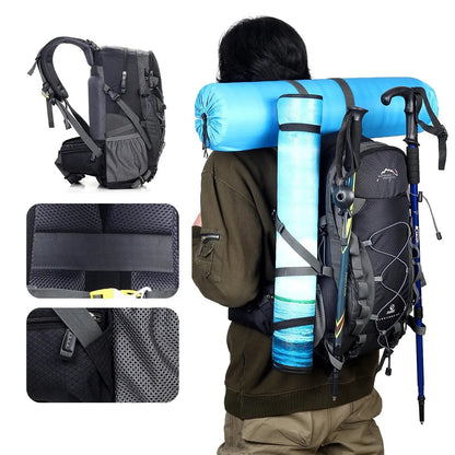 Aurevo Rugzak voor Outdoor en Trekking – 40L Waterafstotende Backpack met Ophangsysteem