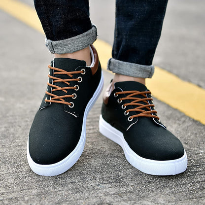 Élanor Canvas Herensneakers met Witte Zool – Casual en Stijlvol