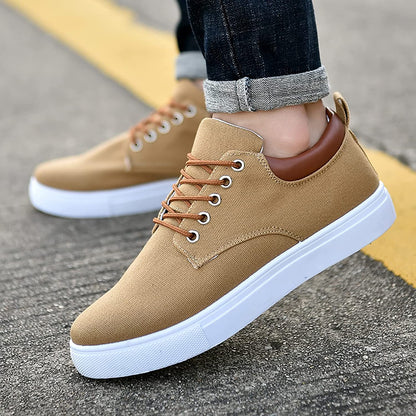 Élanor Canvas Herensneakers met Witte Zool – Casual en Stijlvol