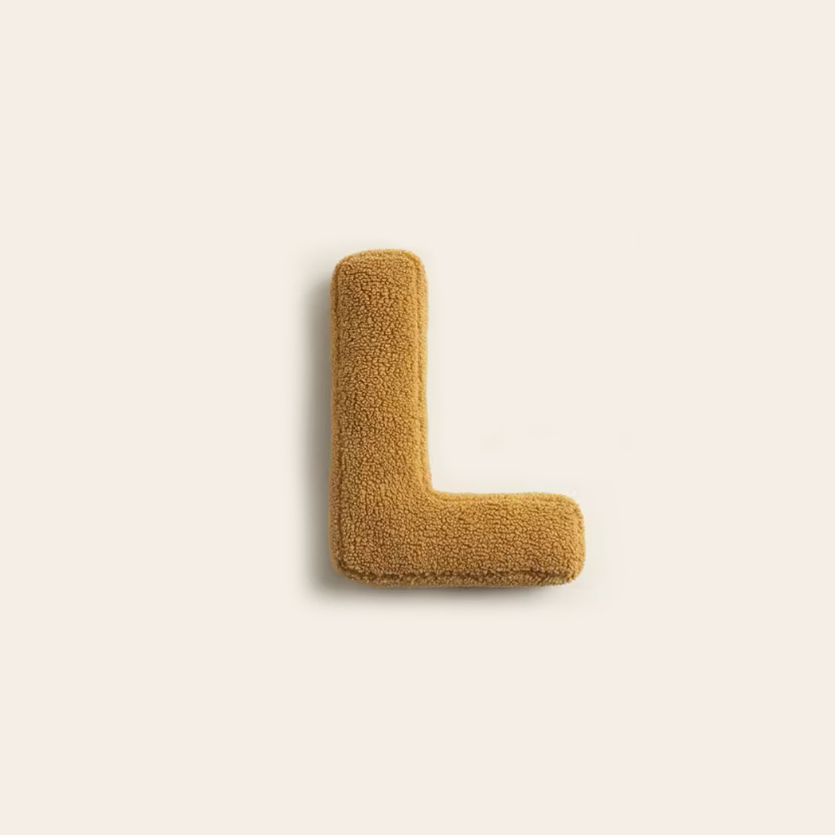Monde Alfabet Kussen – Decoratief Pluche Letterkussen met Katoenvulling 38x30 cm